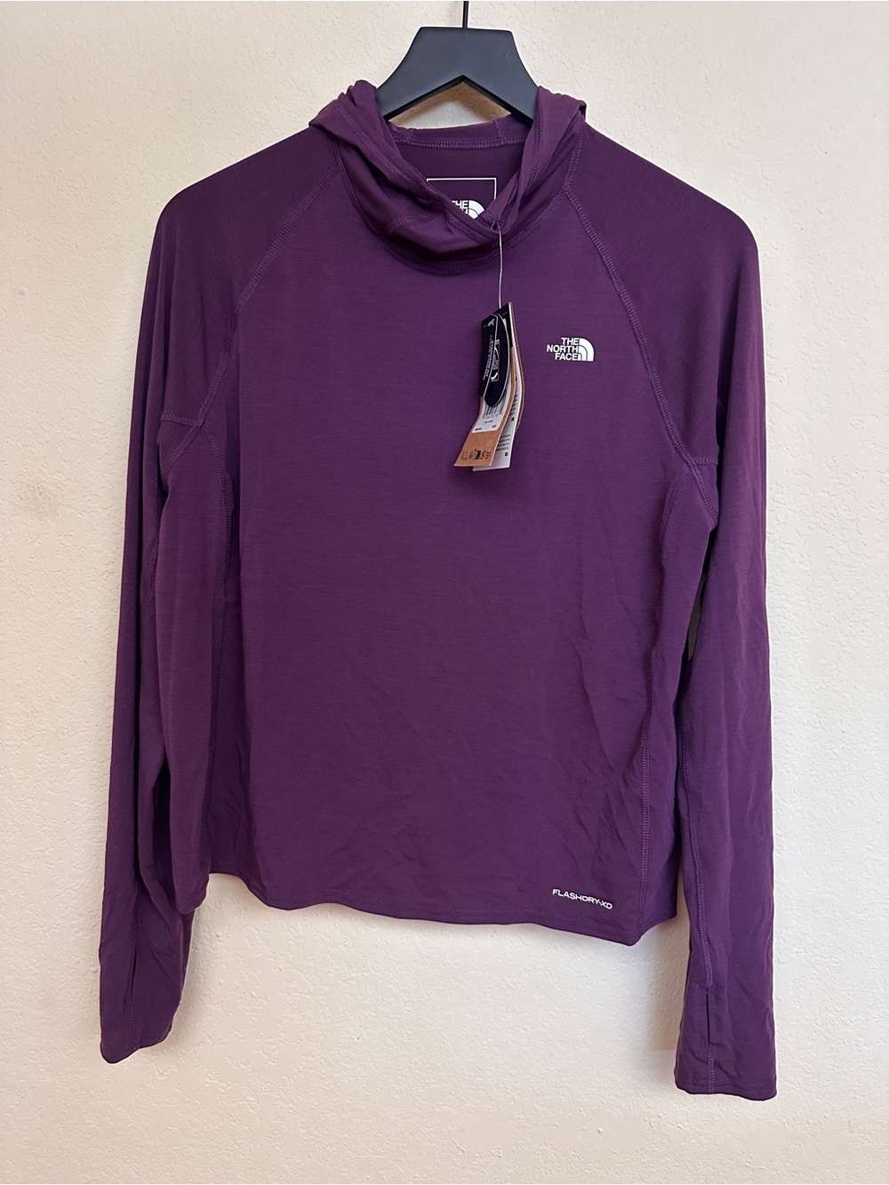 The North Face Women's Purple Hooded Long Sleeve Pullover